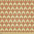 thumbnail image 2 of Ambesonne Abstract Fabric by the Yard Upholstery, Retro Style Pointer Shapes, 10 Yards, Burnt Sienna and Cream, 2 of 5