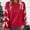 Red, variant on Tops for Women Crewneck Long Sleeve Sweatshirt with Bow Decorated Balloon Sleeves Loose Pullover Top Sweet & Casual Style