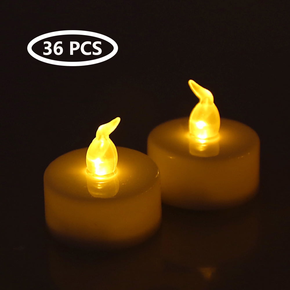 Super Long 36 Pack LED Tea Light Candles Gorgeous Flickering Flameless Candles 