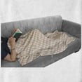 thumbnail image 6 of Geometric Soft Flannel Fleece Throw Blanket, Pale Salmon Colored Chess Table Like Modern Pink Color Squares Artwork Print, Cozy Plush for Indoor and Outdoor Use, 60" x 80", Peach Cream, by Ambesonne, 6 of 6