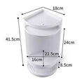 thumbnail image 3 of Estante De Almacenamiento De Cosméticos De Gabinete Triangular Giratorio Para Baño De Mesa 2 Niveles Blanco SM SunniMix Estante triangular giratorio, 3 of 4