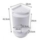 thumbnail image 3 of Estante De Almacenamiento De Cosméticos De Gabinete Triangular Giratorio Para Baño De Mesa 2 Niveles Blanco SM SunniMix Estante triangular giratorio, 3 of 4