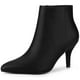 thumbnail image 1 of Botines De Punta Estrecha Cremallera Y Tacón De Aguja Para Mujer Negro 35, 1 of 7