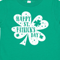 thumbnail image 4 of Inktastic Happy St. Patrick's Day Shamrock Silhouette in White Boys or Girls Toddler T-Shirt, 4 of 5