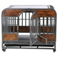 thumbnail image 2 of Tookss 37in Dog Crate Kennel for Large Dogs High Anxiety Dog Crate with Removable Crate Trays,Wheels and Double Door,Extra Large Escape Proof Dog Crate, 2 of 9