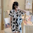 thumbnail image 2 of unbranded 1Jgo Conjunto Mujer Cardigan Manga Corta Y Shorts Negros, 2 of 7