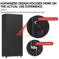 thumbnail image 4 of Metal Storage Cabinet with with Pegboard and Wheels, Steel Garage Storage Cabinet with Lock and Adjustable Shelves, Tall Tool Storage Cabinet for Home Office, Garage, Pantry (Black), 4 of 8