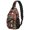 Christmas Santa Reindeer Plaid Pattern, variant on Christmas Santa Snowflake Knit Pattern Sling Backpack, Unisex Hiking Chest Pack with Side Mesh Pockets, Earphone Hole Port Gift Ideas for Hiking Cycling Walking
