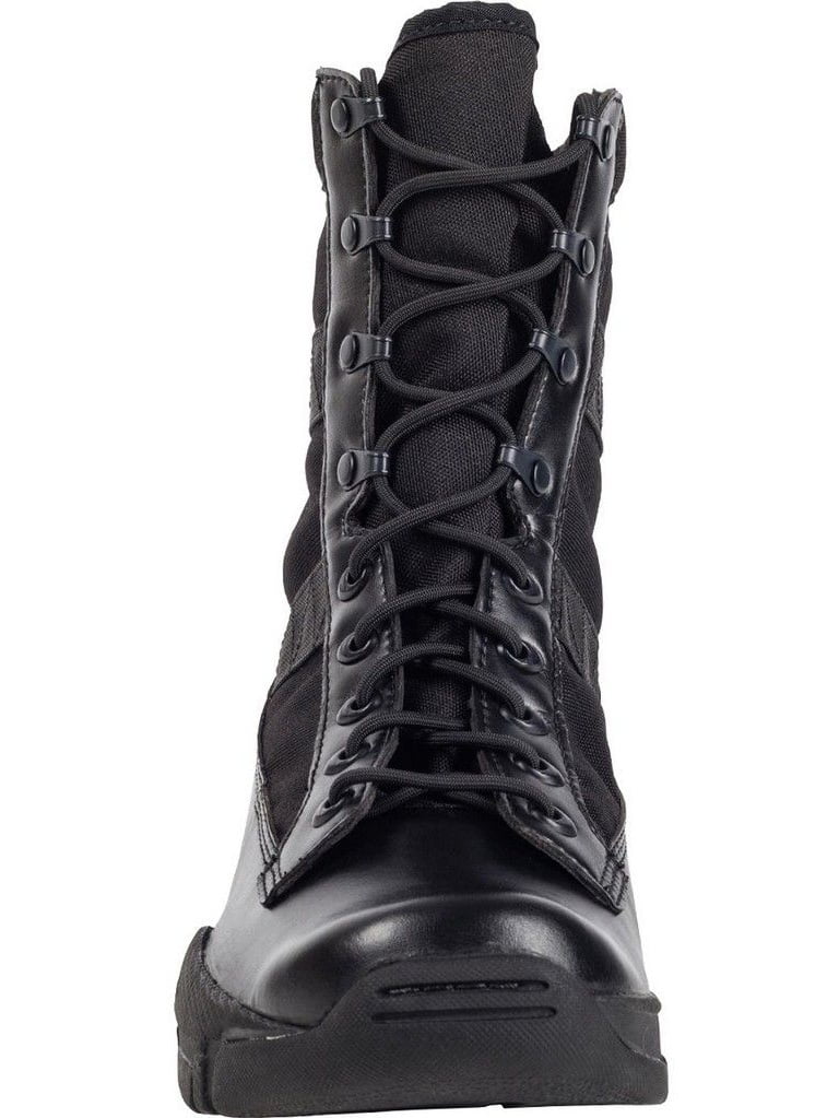 Rocky Duty Men's High Gloss Oxford Shoes - Black, 8 Wide, Water-Resistant Leather, Goodyear Welt