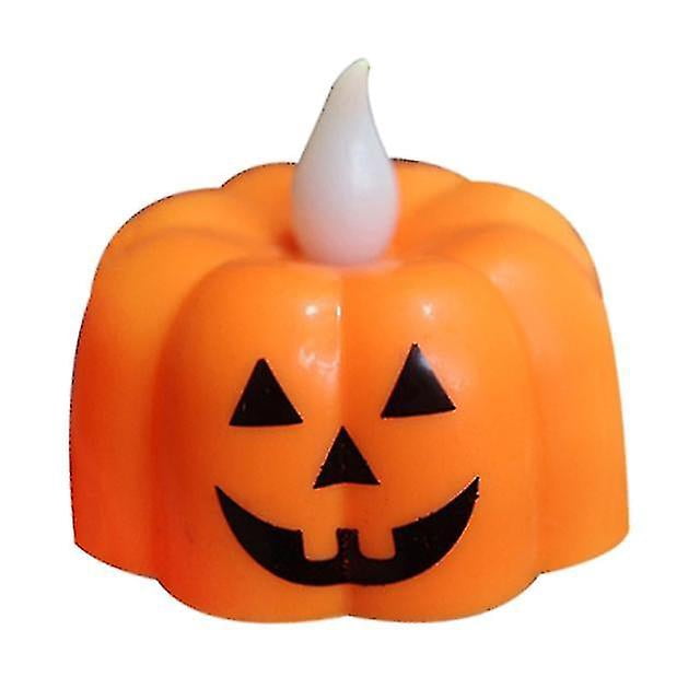 paquete de velas de calabaza de Halloween, luces LED, suministros para fiestas de Halloween, luces de linterna, adornos, accesorios, decoraciones para el hogar de Halloween