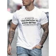thumbnail image 1 of Camiseta con estampado de eslogan elegante para hombre, camiseta gráfica de verano para hombre, ropa para adultos, hombres, mujeres, adolescentes, jóvenes, camisetas de ocio., 1 of 6
