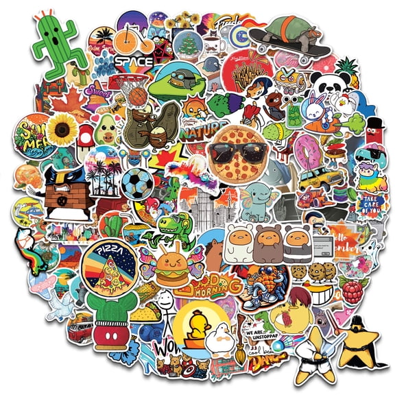 300pcs VSCO Stickers for Water Bottle, Laptop, Teens - Trendy Graffiti Cute Vinyl Aesthetic Waterproof Pack for Skateboard Luggage - Colorful Funny Designs