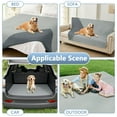 thumbnail image 4 of Smiry Waterproof Dog Couch Covers, Washable Dog Blankets For Sofa & Bed, Reversible Furniture Protector For Pets (30x70 Inch, Grey/Dark Grey), 4 of 7