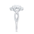 thumbnail image 3 of Rosec Jewels Certified Moissanite Flower Engagement Ring - D-VS1 Quality Certified Moissanite Ring for Women, 18K White Gold, US 12.50, 3 of 8