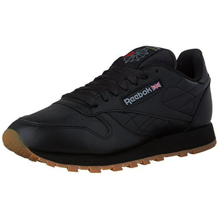 Reebok 49798:CL Classic Leather Black/Gum-Sole Running Men (Best Cold Weather Running Shoes)