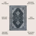 thumbnail image 2 of JONATHAN Y WASHABLE 3 x 5 Area Rug, Dalyan Geometric Medallions - Navy/Light Gray, WSH101D-3, 2 of 8