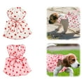 thumbnail image 2 of Girl Dog Dresses, Strawberry Printed Dog Clothes Cute Cotton Extra Summer Bow Decor Printed Strawberry Dog Birthday Outfit Bow Decoration Cotton Puppy Clothes Pink Cat Clothes Pet Dress, 2 of 6