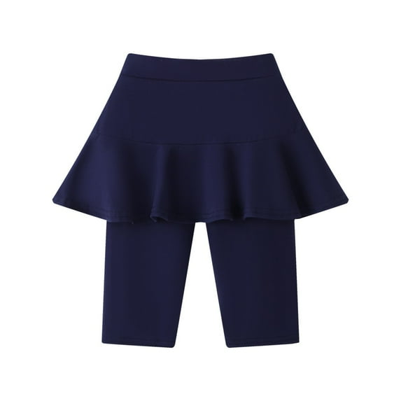 SILVERCELL Kids Baby Girls Leggings with Ruffle Tutu Skirt Pants Stretchy Leggings Knee-Length Trousers 3-11Y