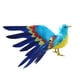 thumbnail image 3 of Adornos de regalo con diseño de pájaros emplumados, 15 tipos para elegir Bird Blue, 3 of 5