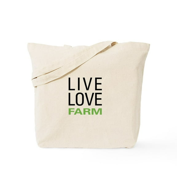 CafePress - Live Love Farm Tote Bag - Unisex Canvas Tote Bag, Beige, 1-Piece