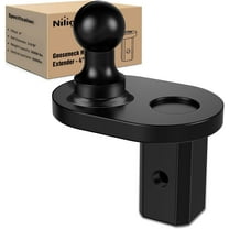 Nilight Gooseneck Ball Extender 4" Offset Ball Compatible with B&W Trailer Hitches Turnoverball Heavy Duty 2-5/16 inch Ball 20000 lbs GTW 5000 lbs VTW