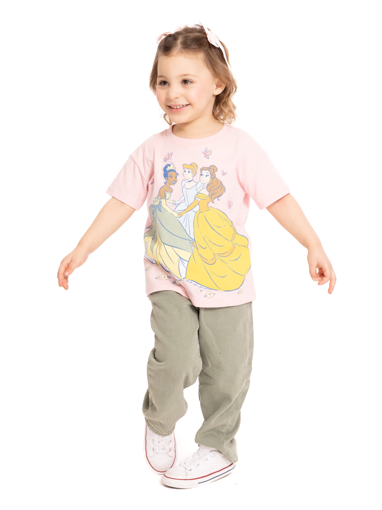Disney Princess Toddler Graphic Crewneck Tee with Short Sleeves, Sizes 12M-5T
