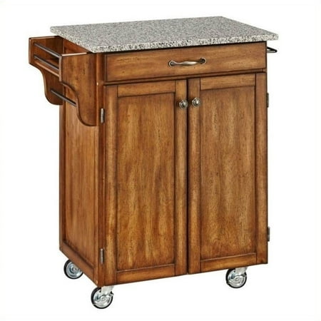 Cottage Collection Trundle - Hawthorne Collections Granite Top Kitchen Cart in Cottage Oak