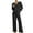 *2-Black, variant on VBVC Women's 2 Piece 3/4 Sleeve Knit Set,Ladies Turtleneck Sweater and Drawstring Pant with Pockets,Breathable Matching Outfit For Women,Black,Size L