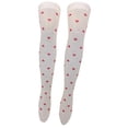 thumbnail image 2 of Sonducket 1 par de calcetines de poliéster por encima de la rodilla, calcetines elegantes hasta la rodilla, regalo de San Valentín, mangueras estampadas, Medias Corazón Pequeño Blanco Sonducket AP009348-02, 2 of 6