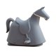 thumbnail image 1 of Mecedora con forma de caballo, taburete mecedora artesanal, juguetes creativos para montar, mecedora para niños, juguete para interior, dormitorio, Azul, 1 of 8