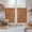 Orange, variant on Boho Beige Flowers Tier Curtains 24 Inch Length, Spring Abstract Watercolor Floral Leaf Cafe Short Curtains for Bathroom Over Sink, Small Kitchen Curtain Light Filtering Drapes 2 Panels 27.5"Wx24"L