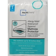 Mainstays Allergy Relief Waterproof Zippered Mattress Protector, Twin