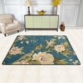 thumbnail image 2 of SKYSONIC 36x24in Spring Flower Bird Area Rug, Vintage Blue Non-Slip Floor Carpet for Indoor Living Dining Room Bedroom, 2 of 7