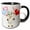 Black/White, variant on 3drose, Ewe Lamb Holding Heart Shaped Balloons, 11oz Magic Transforming Mug