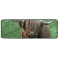 thumbnail image 5 of SKYSONIC Highland Cow Runner Rug, 2' x 6' Non Slip with Rubber Backing Green Grass Washable Soft Area Rug Carpet Entryway Rug Runner for Hallway Bedroom Kitchen Decor, 5 of 6