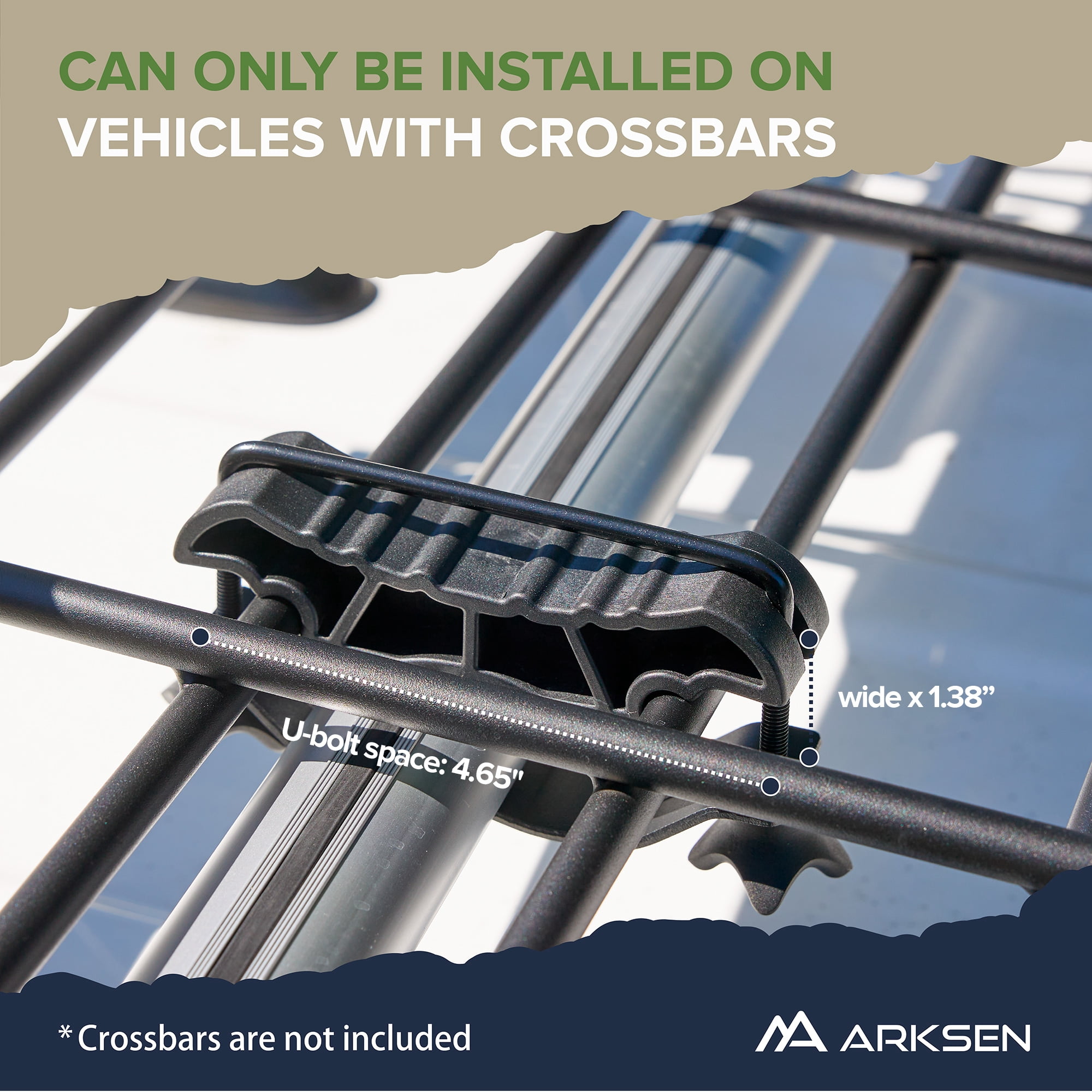 ARKSEN 30" x 50" x 6" Perfect-Wide Roof Rack Cargo Basket 150 lb. Capacity Full-Size Truck SUV Top Luggage Holder Carrier Storage, Black