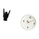 thumbnail image 5 of Estatua del gesto de la roca,Estatuas y figuras de dedos con gestos de música rock,Reloj de pared,Reloj de pared decorativo,moderno y elegante.,Reloj de pared redondo silencioso y sin, 5 of 8