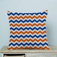 thumbnail image 1 of ABPHQTO Azul marino oscuro naranja Chevron Funda de almohada Funda de almohada Protector de almohada Dos caras 50x50 cm ABPHQTO PillowC190-20x20, 1 of 2