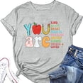 thumbnail image 3 of Trendfront Womens Summer Crew Neck Short Sleeve Tops School Theme Graphic Pattern Print Tees Casual Everyday Apparel T-Shirts, 3 of 5