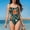 #1, variant on Womens One Piece Swimsuits Tummy Control Square Neck Sporty Ruched Slimming Monokini High Cut Women's Bathing Suit