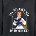 thumbnail image 3 of Disney Princess - Belle My Weekend Is Booked - Women's Lightweight French Terry Long Sleeve Shirt, 3 of 5