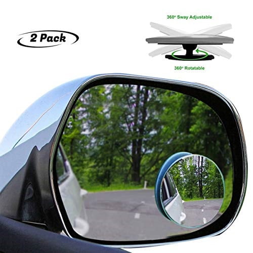 Blind Spot Mirror 2/" Round HD Glass Frameless Convex Rear View Mirror 2 Pack