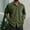 Army Green, variant on NTACZA Loose Fitting Mens Shirt Long Sleeve Solid Green Button Down Shirt Loose Men's Ribbed Holiday Collared Shirts L