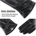 thumbnail image 4 of Womens Winter Leather Touchscreen Texting Warm Driving Lambskin Pure Genuine leather Gloves, 4 of 7