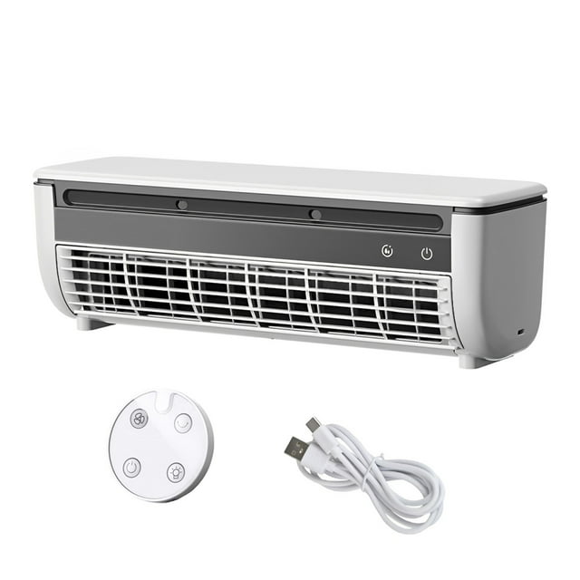 QualitChoice Mini Climatiseur Mural Refroidissement Instantané en 30s Charge Sans Fil Climatiseur Portable Blanc