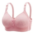 thumbnail image 3 of Bras for Women Lace Embroidered Soft Comfortable Breathable Push Up Full Coverage Everyday Underwear Bra,Pink,38 C, 3 of 3