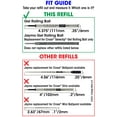 thumbnail image 3 of Jaymo Replacement for Cross Selectip 8523 - Measures 4.375 in / 111 mm Long - Gel Rolling Ball Pen Refill - 2 Black, 3 of 3