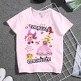 thumbnail image 1 of Camiseta con estampado de Super Mario Toadette Princess Peach para adultos y niños, vestido familiar, pantalones cortos de manga divertidos, cuello redondo, ropa de calle informal nueva zhangmengya LED, 1 of 2