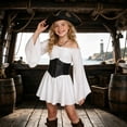 thumbnail image 2 of Sanphen Girls Pirate Costumes 2 Pieces Dress with Belt Set Halloween Party Dress Up, 2 of 9