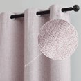 thumbnail image 3 of Exultantex Solid Full Blackout Curtain for Girls Room Heavy Linen Texture Room Darkening Noise Reducing Drapes,Grommets Top 40" x 84",2pcs,Pink, 3 of 6